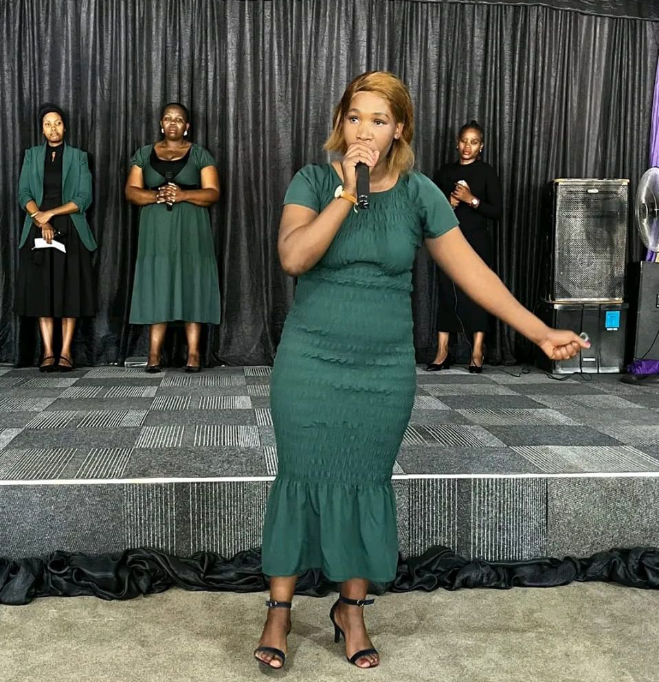 Worship team praising on stage